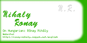 mihaly ronay business card